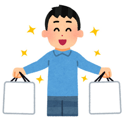 夫のお買い物同行、いかに。